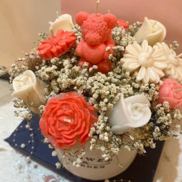 شمع دسته گل | کد 17