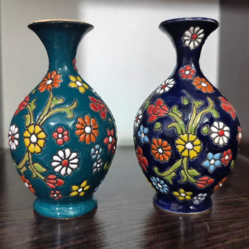 گلدان | میناکاری روی سفال