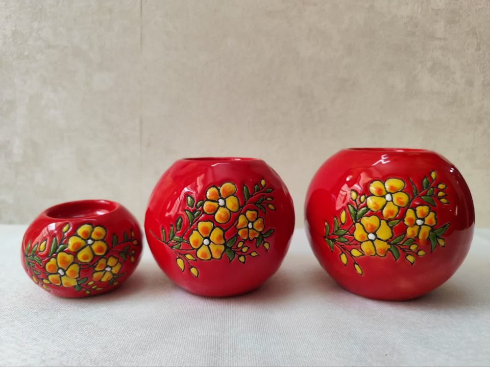 سرویس جا وارمر سرامیکی توپی هفت رنگ - تصویر 3