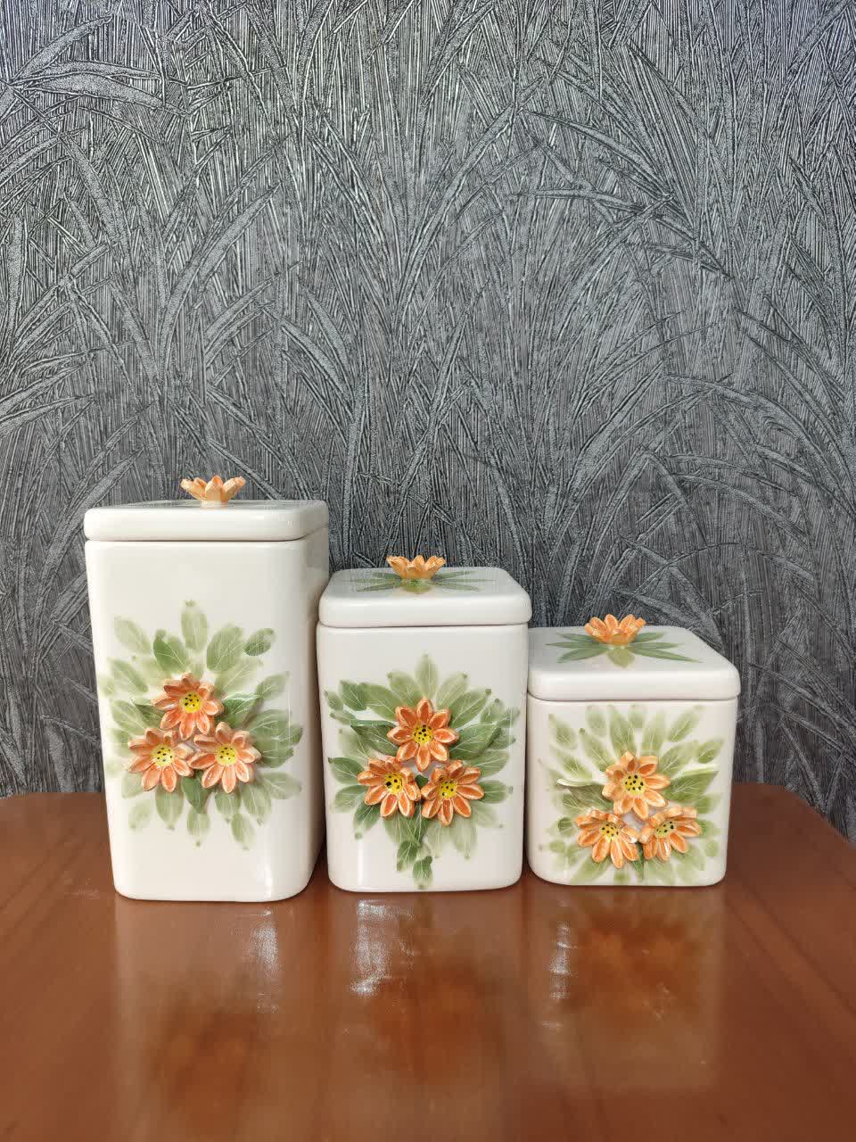 سرویس پا سماوری گل برجسته | سرامیکی | کد 07 - تصویر 4