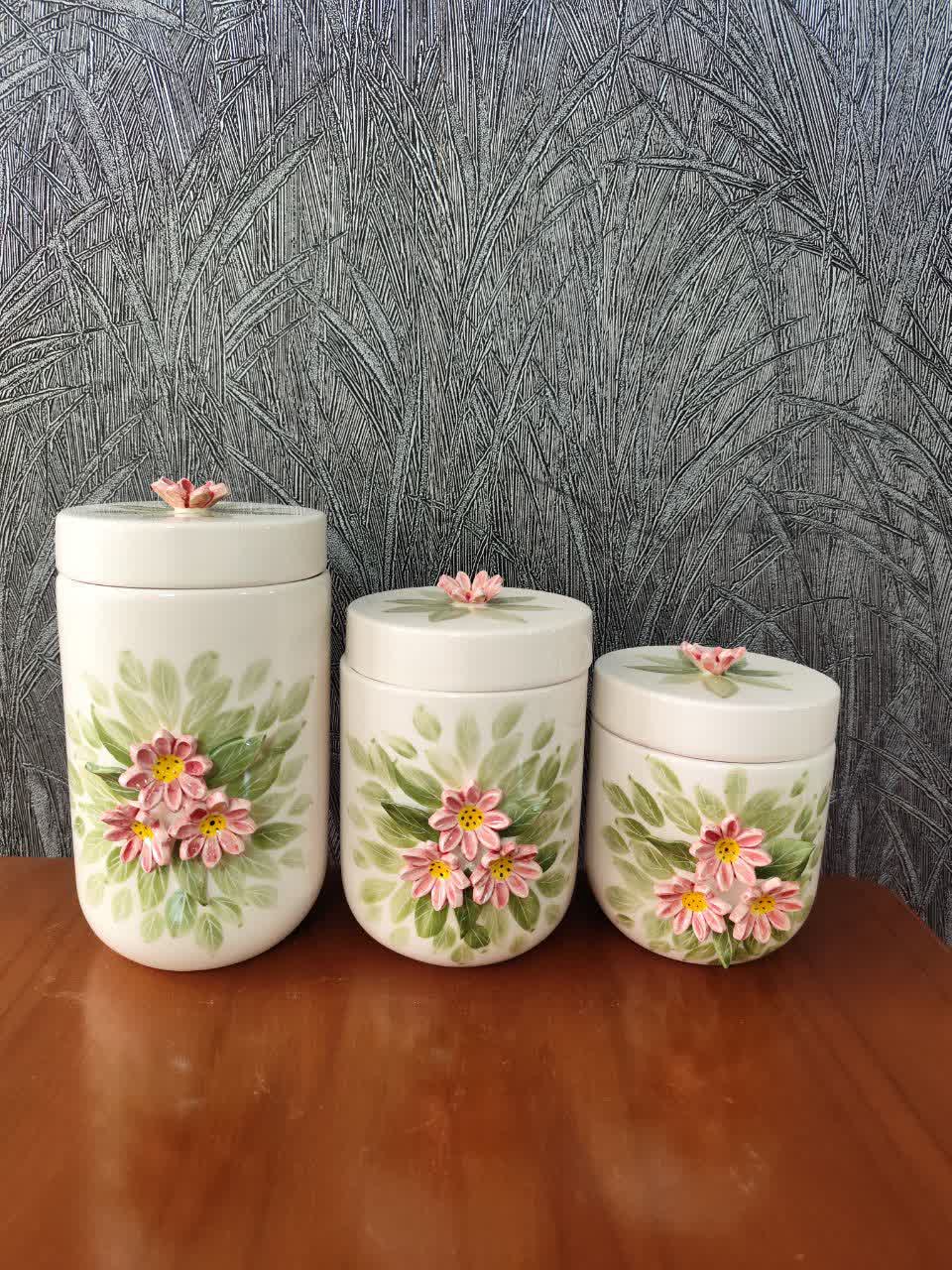 سرویس پا سماوری گل برجسته | سرامیکی | کد 08 - تصویر 4